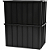 Caixa Plástica Empilhável 301 Litros Preta com Tampa - Imagem 3
