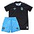 Kit Infantil Grêmio Of 3 Camisa e Calção 2024/25 - Imagem 1