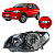FAROL PALIO FIRE WAY 2004 2005 2006 2007 2008 A 2017 FUME MASCARA NEGRA ORIGINAL FIAT 51976627 - Imagem 1
