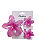 Kit de Presilha de Flor Rosa - Imagem 1