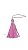 TASSEL TULIPA ROSA COM 5 UNIDADES - Imagem 1