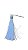 TASSEL TULIPA BRANCO COM 5 UNIDADES - Imagem 1