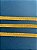 ELASTICO CHATO 7MM BEGE COM OURO 1 METRO - Imagem 1