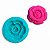 Molde Flor Rosa Pixel Pasta Atesanato - Imagem 1