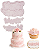 Molde Silicone Renda Floral 3 Peças Confeitaria Bolo Cupcake Biscuit - Imagem 3