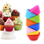 Kit 12 Forminhas Cupcake Em Silicone Petit Gateau Empada - Imagem 1