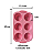 Forma Cupcake Em Silicone 6 Cavidades Petit Gateau Empada Rosa - Imagem 4