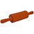 Rolo Abridor de Massa Pizza 22 cm Em Silicone Antiaderente Terracota - Imagem 1