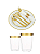 KIT 40 CONVIDADOS - Copo Prato Guardanapos Descartável De Luxo - Gold - Imagem 1