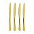 KIT 40 FACAS 19,6cm Descartáveis de Luxo em Plástico - Gold - Imagem 1