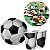 Kit Festa 10 Convidados Futebol Copa do Mundo - Prato 18cm e Copo 250ml Descartável de Papel - Imagem 1