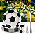 KIT 10 Pratos Copos Bola Futebol Papel Garfo Faca Refeição Plástico Festa Decoração - Imagem 1