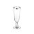5 Taças Champagne/Espumante 150ml Descartáveis de Luxo em Plástico - Prata - UDlandia - Imagem 1