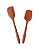 Kit 2 Espátulas de Silicone Terracota - Funda 20cm e Curva Grande 27cm - Imagem 1