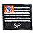 Patch Bordado Bandeira do Estado de São Paulo 4x4,5cm - Imagem 1