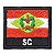 Patch Bordado Bandeira do Estado de Santa Catarina 4x4,5cm - Imagem 1