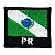 Patch Bordado Bandeira do Estado do Paraná 4x4,5cm - Imagem 1