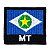 Patch Bordado Bandeira do Estado do Mato Grosso 4x4,5cm - Imagem 1