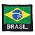 Patch Bordado Bandeira do Brasil 4x4,5cm - Imagem 1