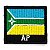 Patch Bordado Bandeira do Estado do Amapá 4x4,5cm - Imagem 1