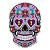 Patch Bordado Caveira Mexicana Rosa 24x17cm - Imagem 1