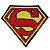 Patch Bordado Cartoon Superman Brasão 8x9cm - Imagem 1