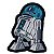 Patch Bordado Cartoon R2D2 9x7cm - Imagem 1