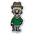 Patch Bordado Cartoon Mr. Magoo 8x4cm - Imagem 1