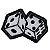 Patch Bordado Cartoon Dados 8x5cm - Imagem 1
