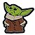 Patch Bordado Cartoon Baby Yoda 8x8cm - Imagem 1