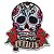 Patch Bordado Caveira Mexicana Arriba 10x9cm - Imagem 1