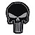 Patch Bordado Caveira Justiceiro 8x6cm - Imagem 1