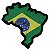 Patch Bordado Mapa do Brasil 8x8cm - Imagem 1