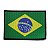 Patch Bordado Bandeira do Brasil 7x9,5cm - Imagem 1