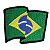 Patch Bordado Bandeira do Brasil 6x6,5cm - Imagem 1