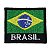 Patch Bordado Bandeira do Brasil 4x4cm - Imagem 1