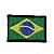 Patch Bordado Bandeira do Brasil 2x3cm - Imagem 1
