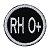 Patch Bordado Redondo RH O+ 4x4cm - Imagem 1