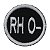 Patch Bordado Redondo RH O- 4x4cm - Imagem 1
