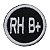 Patch Bordado Redondo RH B+ 4x4cm - Imagem 1
