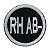Patch Bordado Redondo RH AB- 4x4cm - Imagem 1