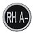 Patch Bordado Redondo RH A- 4x4cm - Imagem 1