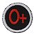 Patch Bordado Redondo O+ 3x3cm - Imagem 1