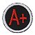Patch Bordado Redondo A+ 3x3cm - Imagem 1