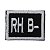 Patch Bordado RH AB+ 3x4cm - Imagem 1