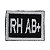 Patch Bordado RH A+ 3x4cm - Imagem 1