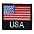 Patch Bordado Bandeira Estados Unidos 4x4 cm - Imagem 1