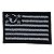 Patch Bordado Bandeira São Paulo Cinza 4 x 6 cm - Imagem 1