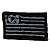 Patch Bordado Bandeira São Paulo Cinza 2 x 3 cm - Imagem 1