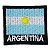 Patch Bordado Bandeira Argentina 4x4 cm - Imagem 1